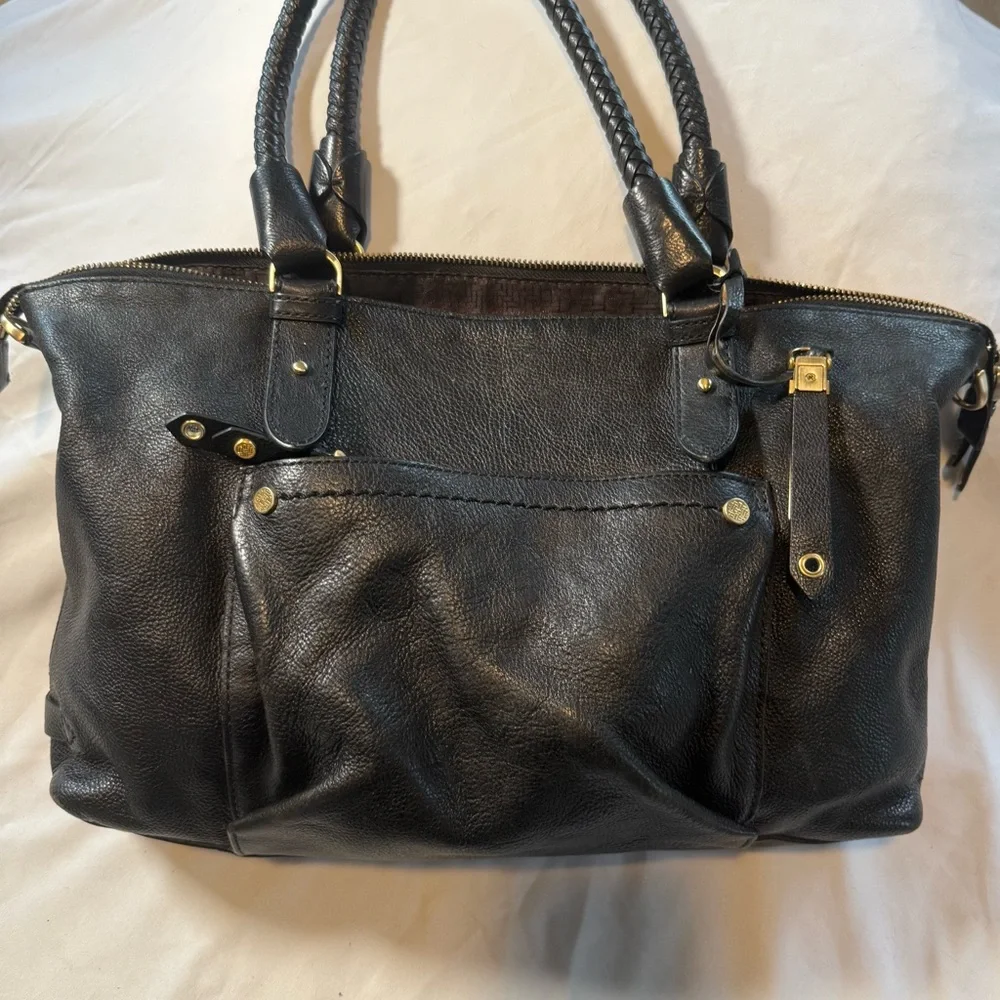 COLE HAAN Vintage Black Leather Medium Sized Handbag - Picture 10 of 10